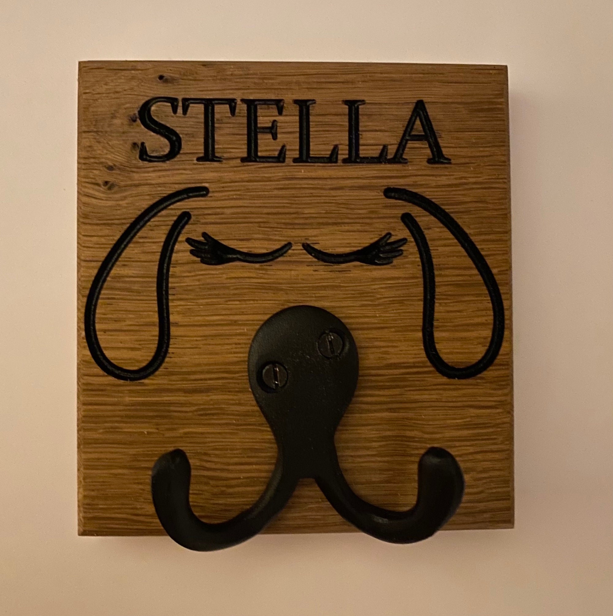 PERSONALISED DOG HOOKS Engraved Wood Hooks Puppy Name Hooks Etsy UK