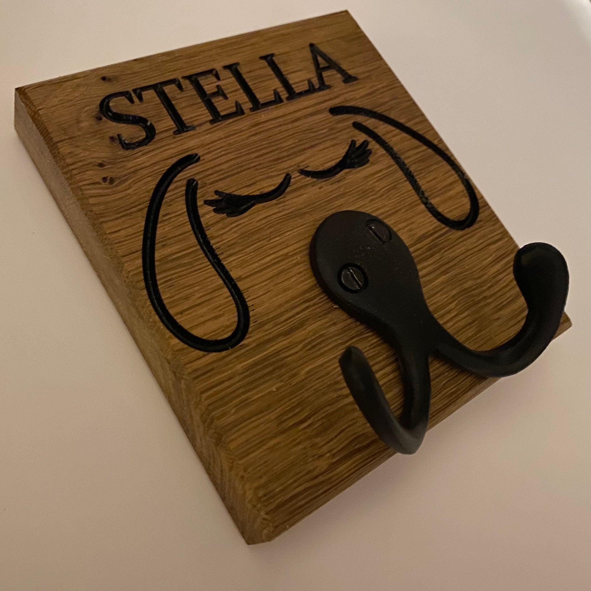 PERSONALISED DOG HOOKS Engraved Wood Hooks Puppy Name Hooks Etsy UK