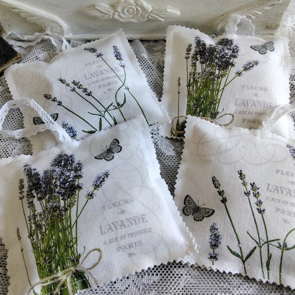 Lavendelkissen 4er Set  Lavendel Lavander Duftkissen Aromakissen Vintage Handarbeit