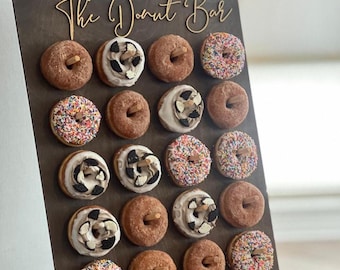 Personalized Wooden Donut Wall for Wedding, Custom Donut Stand, Birthday Decor, Candy Bar, Donut Wall for Baby Shower, Donut Theme Party