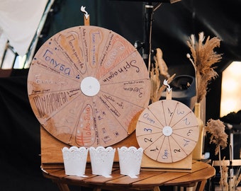 Spinning Prize Wheel Game for Family, Custom Wedding Game for Guests, Wheel of Fortune, Birthday Party Activity