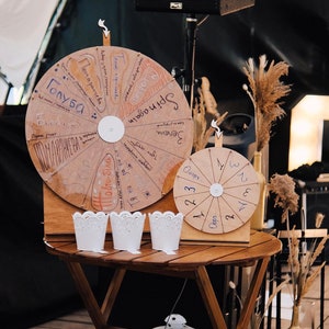 Party Spinning Wheel, Prize Game for Family, Personalized Wedding Game for Guests, Business Wheel of Fortune, Engagement Game