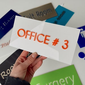 Information Office Door Sign, Custom Acrylic Door Sign, Personalized Door Sign, Personalized Clinic Room Signs, Engraved Door Plaques