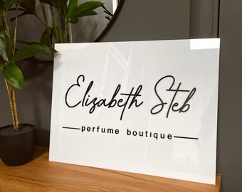 Acrylic Business Sign, Company Name Signage, Wall Logo Sign for Office, Clinic Salon Wall Logo Art , Reception Desk Signage