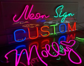Custom Led Neon Sign Logo & Decor | Wedding Name Neon Sign | LED Neon Light Sign | Inspirational Sign, Led Signs | Motivation Wall Art Decor