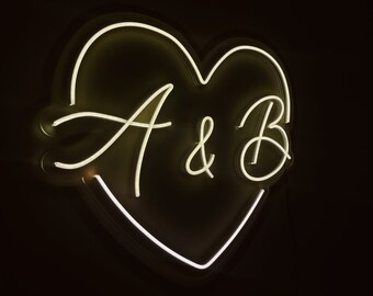 Custom Initials Neon Sign Preppy Room Decor Neon Wedding - Etsy Custom Initials Neon Sign Preppy Room Decor Neon Wedding - Etsy