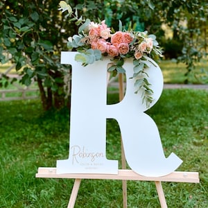 Letrero de madera personalizado, letrero rústico con letras, decoración para bodas, libro de visitas blanco para bodas, decoración para fiestas de aniversario, letrero de boda personalizado, decoración para bodas