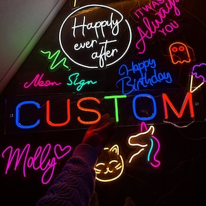 Custom Business Neon Sign Wedding Party Decor, Unique Personalized Gift, Name Signs, Outdoor Led Neon Lights, Wall Decor, Valentines Sign
