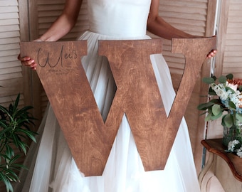 Guest Book Alternative Wedding, Custom Wooden Letter, Rustic Guest Book Sign, Engagement Party Sign, Garden Romantic Wedding Sign