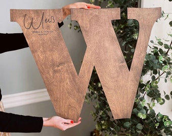 Custom Wedding Guest Book | Wooden Letter Guest Book | Simple Minimalist Wedding Sign | Sign in Guest Book Alternative