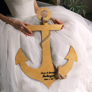 Big Anchor Wedding Guest Book, Modern Guestbook, Beach Ceremony & Nautical Party Décor, Coastal Decor, Beach Bridal Shower