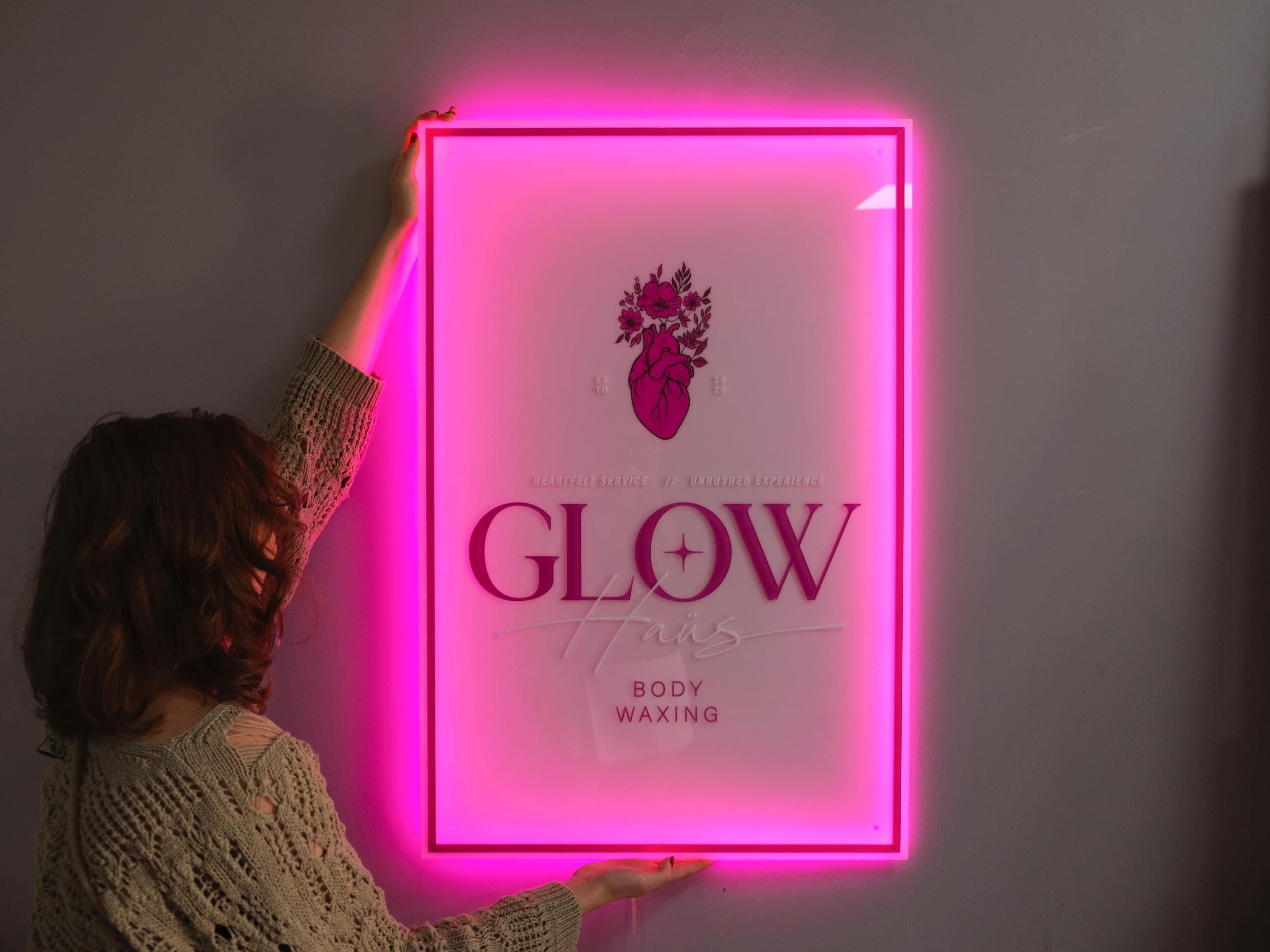 Custom Led Logo Sign, Business Wall Backlit Office Logo Sign, Reception ...