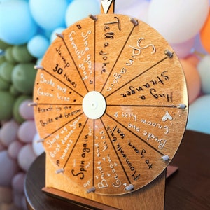 Personalized Board Games, Prize Wheel for Wedding & Party, Games for Family, Gifts for Couples, Wedding Reception Games image 8