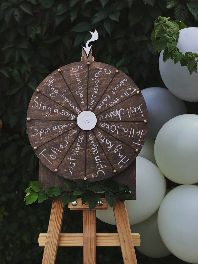 Family & Party Game Spin the Wheel Game with Questions or Etsy
