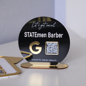 Multi QR Code Acrylic Sign – Social Media & Payment Display, Instagram, Facebook, Web Social Media Sign, Custom Business Display, Salon