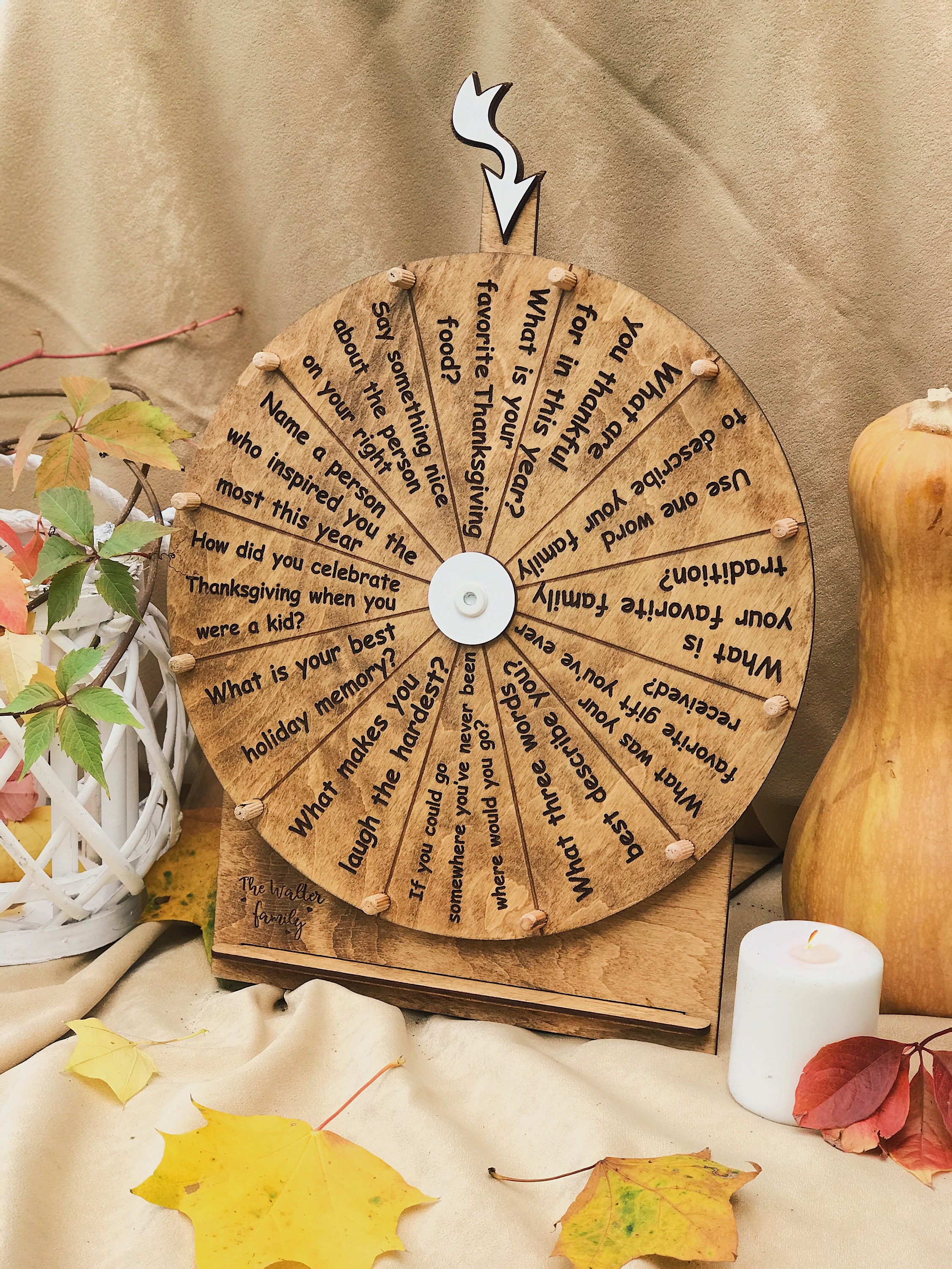 Custom Party Game Spinning Wheel Game with Questions/To do Etsy