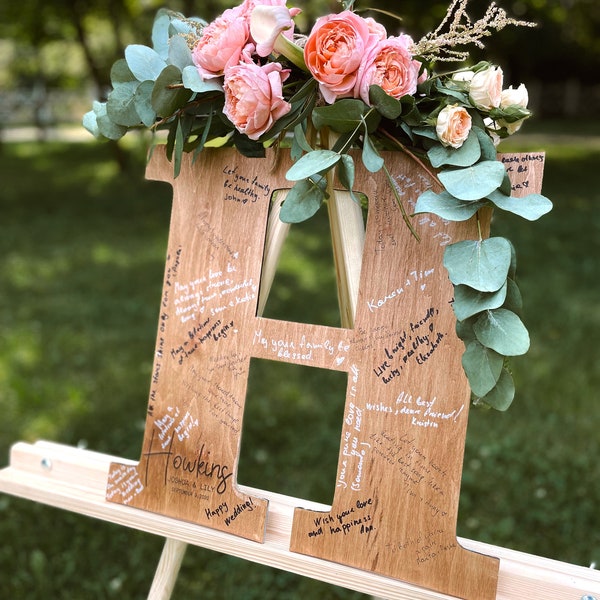 Letter Guest Book Etsy