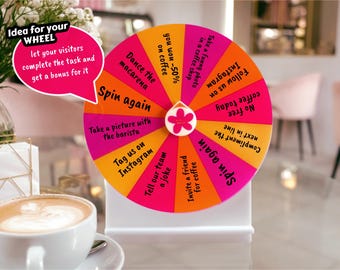 Small Business Owner Gift, Custom Acrylic Logo Spinner, Dry Erase Shop Promo Game, New Store Opening Present