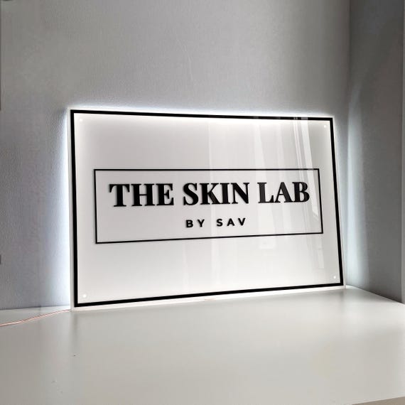 Custom Business Sign, Led Salon Logo Sign, Neon Business Logo, Reception Wall Clinic Sign, Skin Hair Nail Signage, Acrylic 3D Logo