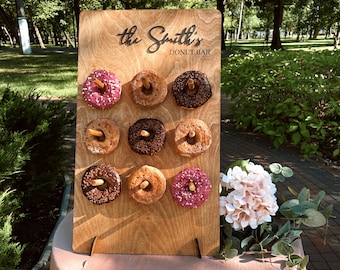 Personalized Donut Wall, Wedding Donut Stand, Birthday Donut Decor, Candy Bar Board, Donut Party Board, Wedding Table Decorations