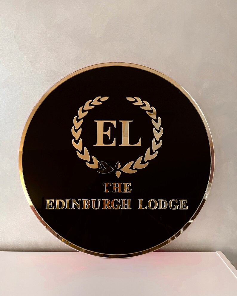 Custom Acrylic Sign Round Sign Spa Wall Decor Business Name Etsy