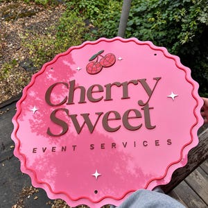 Custom Event Business Sign, Acrylic Logo Plaque for Catering & Mobile Bar Branding