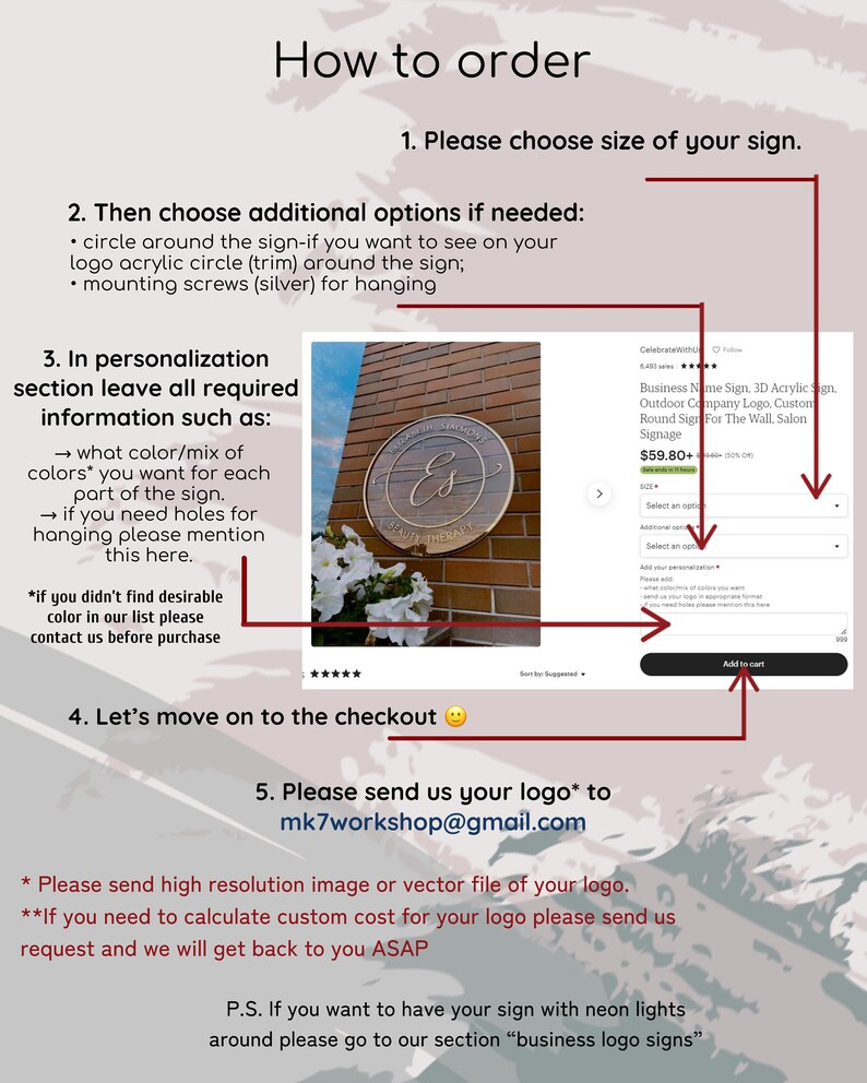 Custom Acrylic Sign Round Sign Spa Wall Decor Business Name Etsy