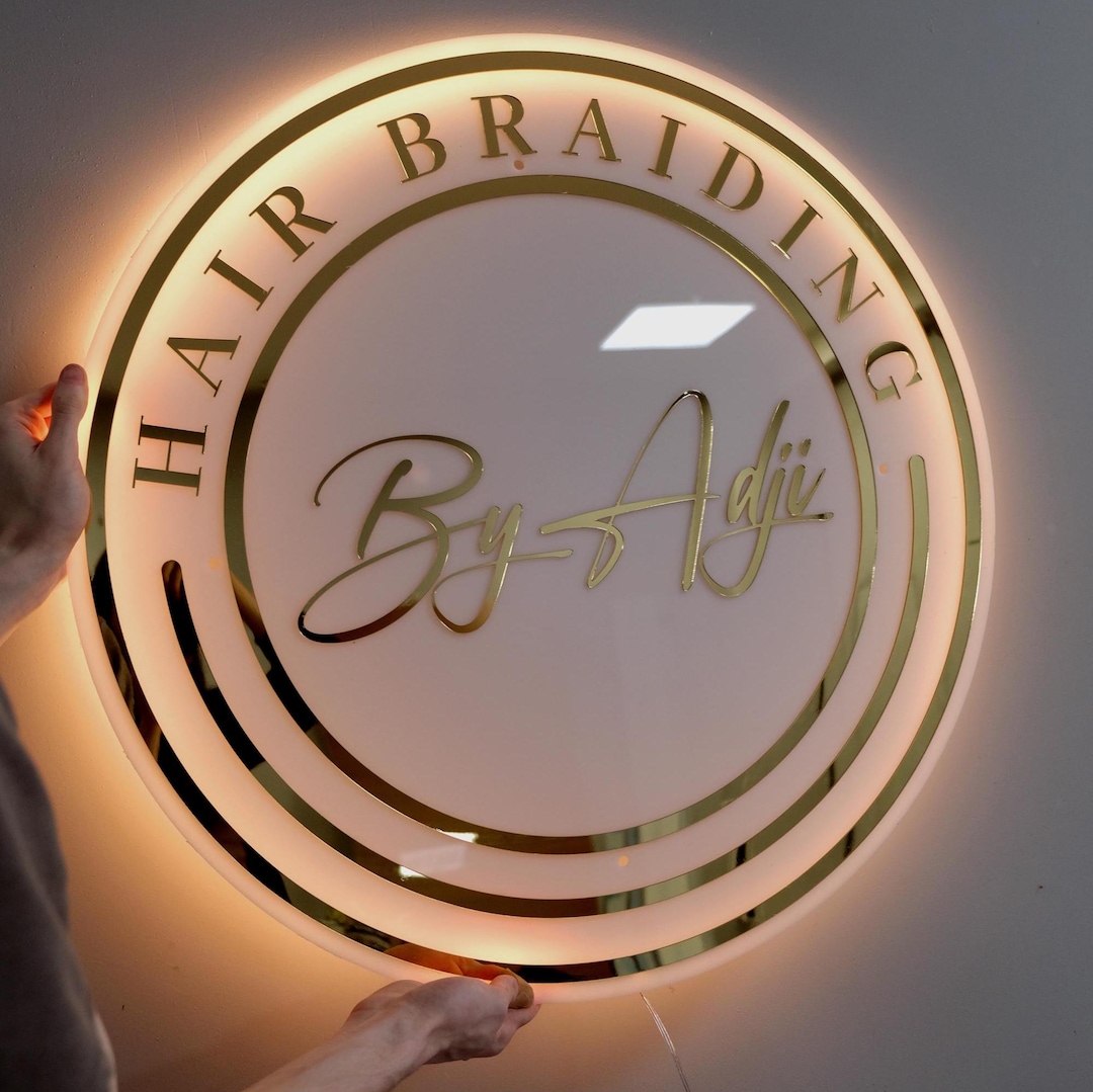 Personalized Business Logo Signage, Acrylic 3D Custom Logo Sign, Neon ...