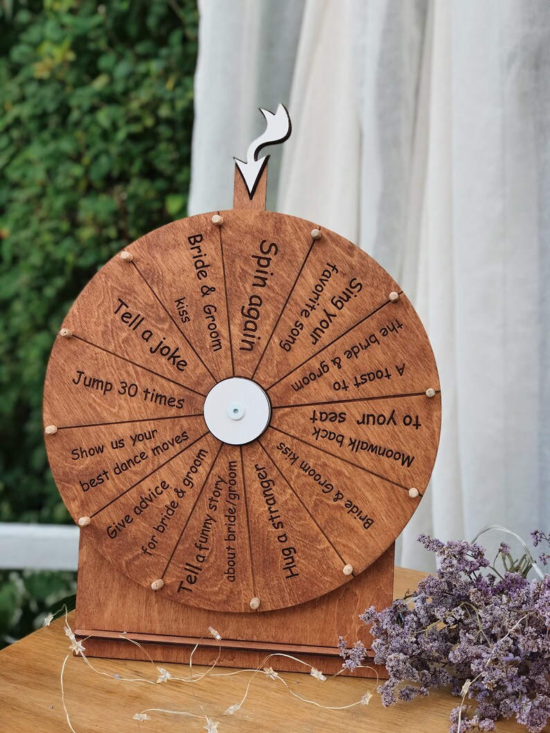 Wedding Game for Guests Spinning Wheel with Questions and Etsy