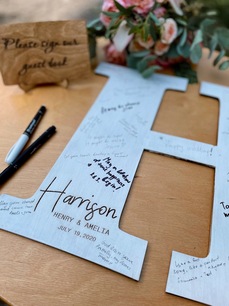 Wedding Letter Guest Book Alternative Engagement Etsy