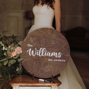 Personalized Wedding Guest Book Alternative, Elegant Wedding Sign with Acrylic Letters, Minimalist Engagement Decor, Reception Welcome Sign