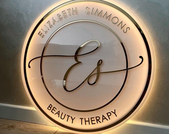 Enseigne commerciale au néon, Enseigne logo personnalisée en acrylique, Logo LED 3D, Enseigne murale de magasin, Enseignes au néon pour décoration de bureau, Enseigne pour salon de beauté