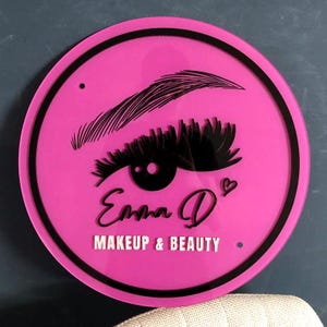 Business Sign & Salon Logo, Custom Acrylic Logo Sign, Signage for ...