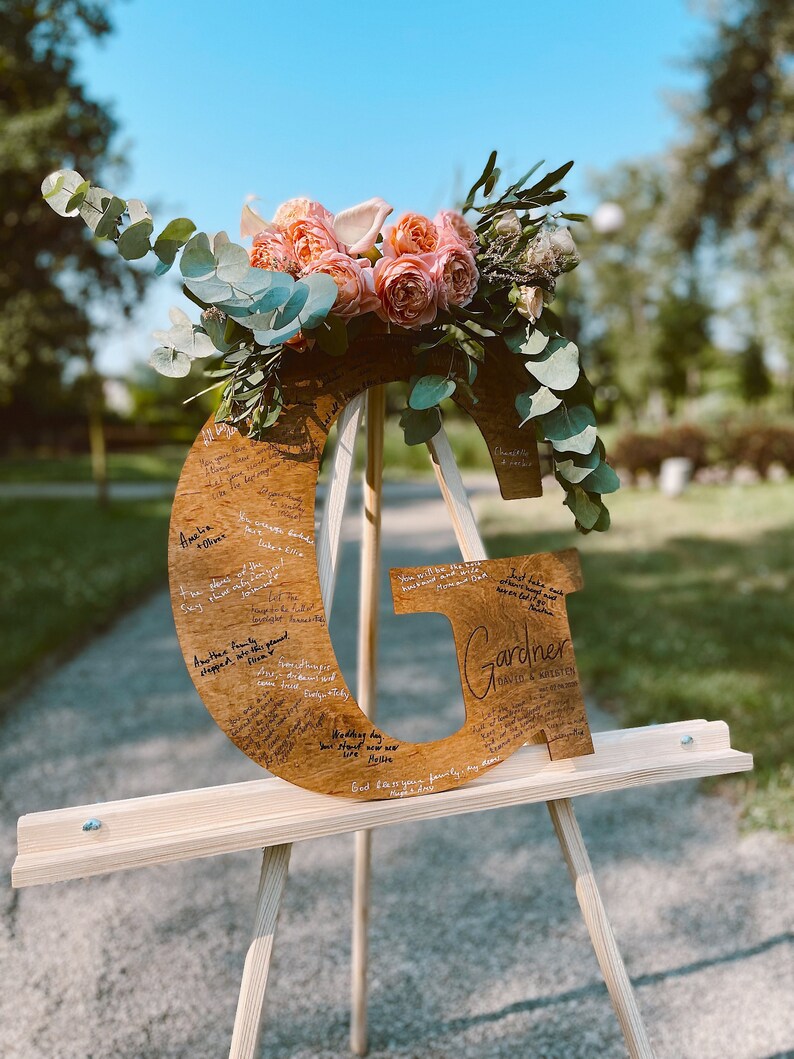 Personalized Wedding Letter Guest Book Alternative Sign in Etsy