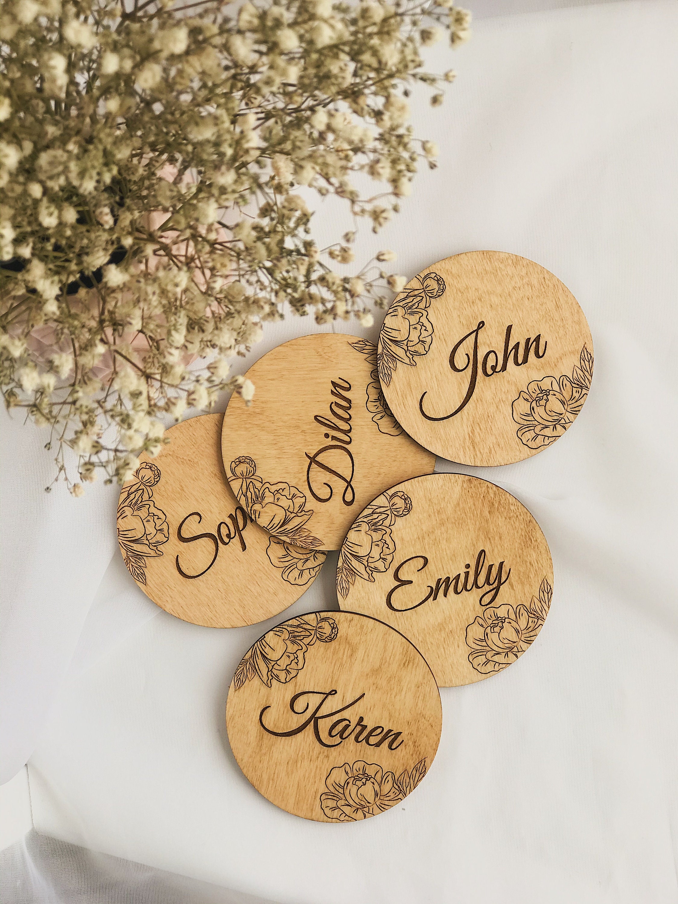 Personalized Wedding Coasters Wedding Favors Engraved Etsy