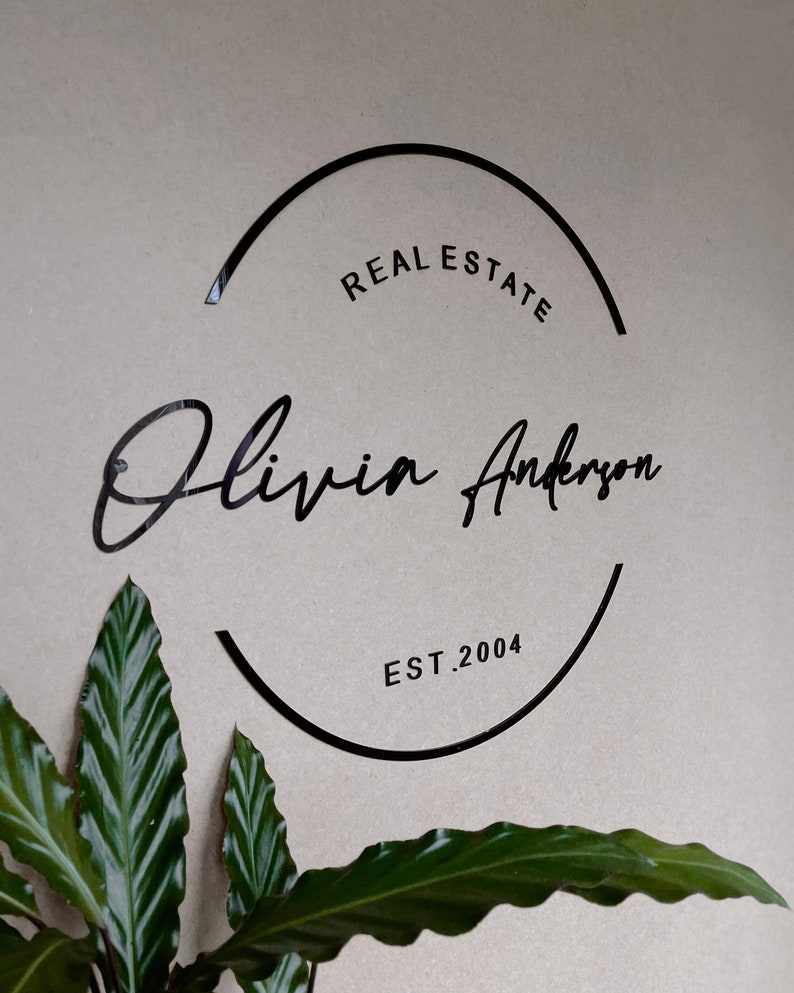 Custom Wall Logo Acrylic Wall Art Business Sign for Wall Etsy