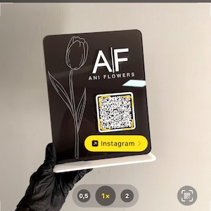 Panneau QR Code pour réseaux sociaux, Panneau Scan to Pay en acrylique pour entreprise, Panneau acrylique personnalisé, Panneau de mot de passe Wifi, Panneau Lets Get Social, Panneau acrylique 3D
