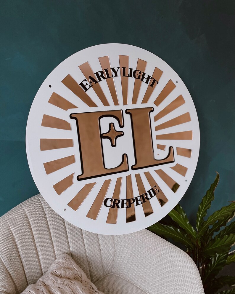 Custom Acrylic Sign Round Sign Spa Wall Decor Business Name Etsy