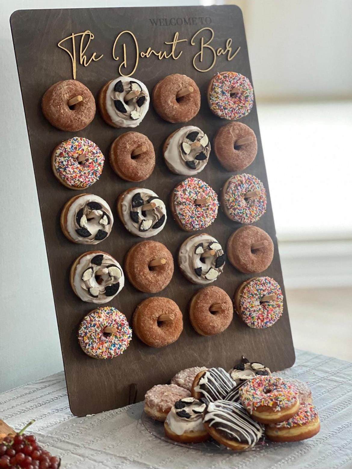 Custom Donut Wall Wedding, Wooden Donut Board, Party Donut Display, Wedding Candy Bar Board, Donut Themed Party, Personalized Donut Table