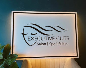 Custom Light Up Logo Sign, Business Wall Backlit Office Logo Sign, Reception Clinic Sign, Custom Neon Logo Sign, Led Logo Sign for Salon