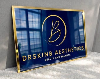 Acrylic Business Sign, Company Name Signage, Wall Logo Sign for Office, Clinic Salon Wall Logo Art , Reception Desk Signage