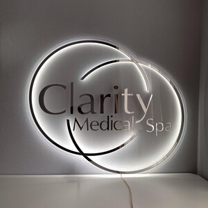 Custom Salon Logo Sign, LED Acrylic Backlit Sign, Beauty Studio Wall Sign, Lash Brow Nail Business Sign, Reception Decor image 14