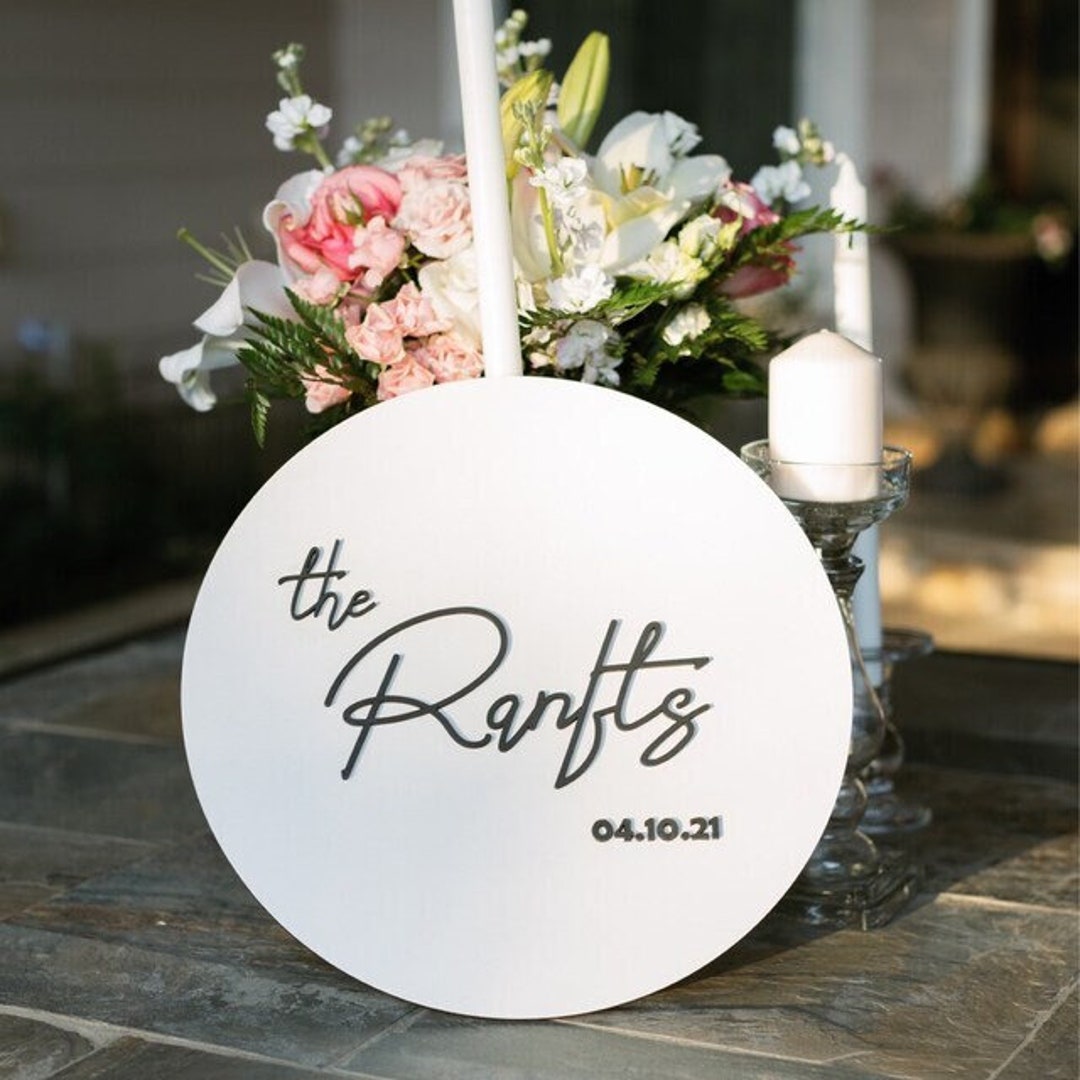 Personalized Wedding Guestbook & Welcome Sign - Rustic Wooden Decor ...