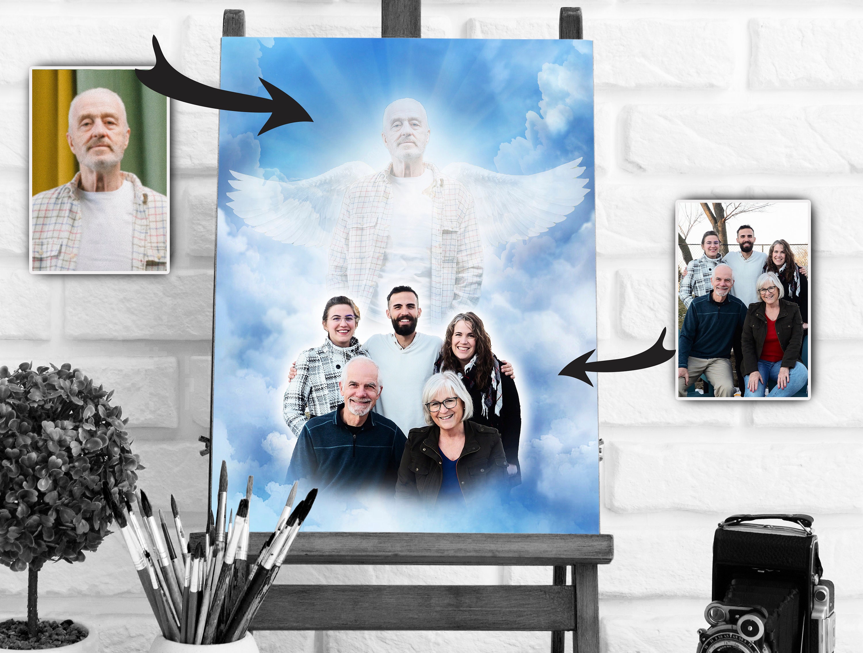 Add Deceased Loved One to Picture Add Person to Photo - Etsy