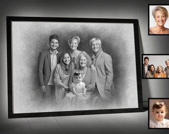 Weihnachtsgeschenk für die Familie, Verstorbene Person zum Foto hinzufügen, Individuelles Fotogeschenk, Person zum Foto hinzufügen, Fotos kombinieren, Geschenk für Eltern