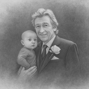 Personalized drawing Memorial Portrait, Customizable Family sketch From Photo, Unique Remembrance Artwork Gift for Parents, fathers day gift