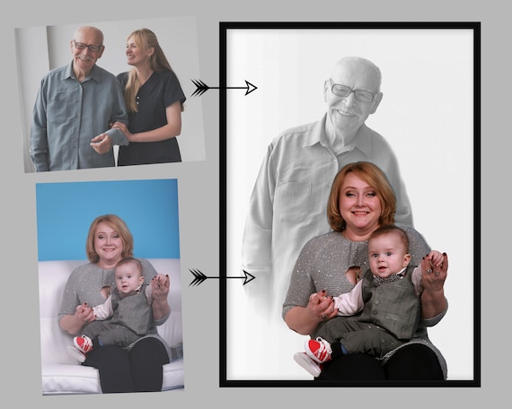 Add Deceased Love One to Photo Custom Family Gift Deceased - Etsy