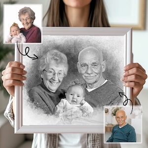 Muttertagsgeschenk, Verstorbene Liebe zum Foto hinzufügen, Person zum Foto hinzufügen, Fotos kombinieren, Beileidsgeschenk für Verlust, Großelterngeschenk, Vatergeschenk