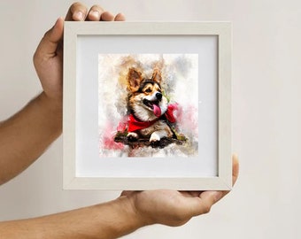 Custom Watercolor Pet Portrait, Portrait From Photo, Personalized Gift, Painting from Photo, Pet Memorial gift, Dog Portrait, Gift for Her