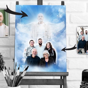 Christmas gift for family, Add deceased love one to photo, Custom photo gift, Add Person to Photo, Combine Photos, Gift for parents